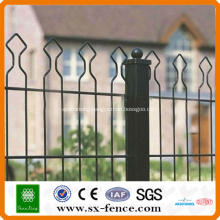 Welded double wire arch top fence